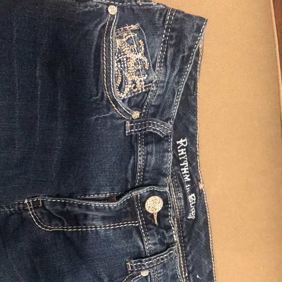 rhythm in Blues Jeans Cropped Blue Jeans With Cuffs Poshmark